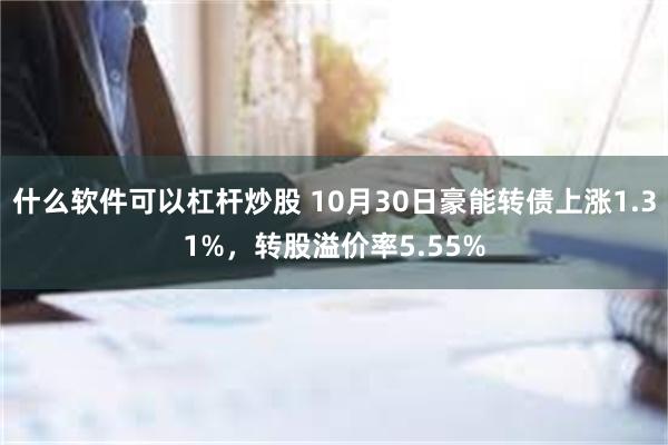 什么软件可以杠杆炒股 10月30日豪能转债上涨1.31%