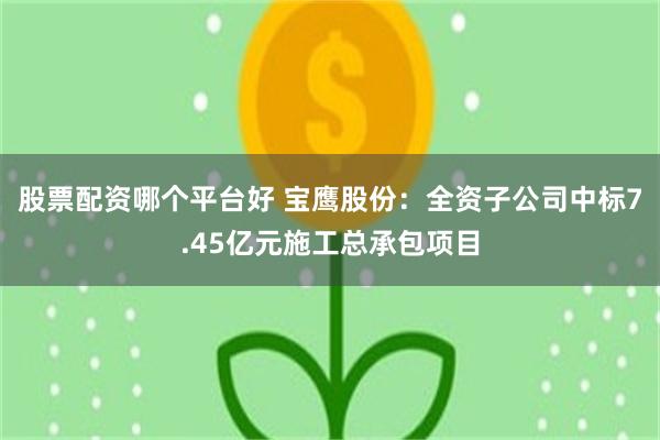 股票配资哪个平台好 宝鹰股份：全资子公司中标7.45亿元施工总承包项目