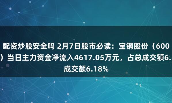 配资炒股安全吗 2月7日股市必读：宝钢股份（600019）当日主力资金净流入4617.05万元，占总成交额6.18%