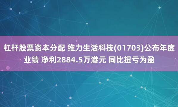 杠杆股票资本分配 维力生活科技(01703)公布年度业绩 净利2884.5万港元 同比扭亏为盈